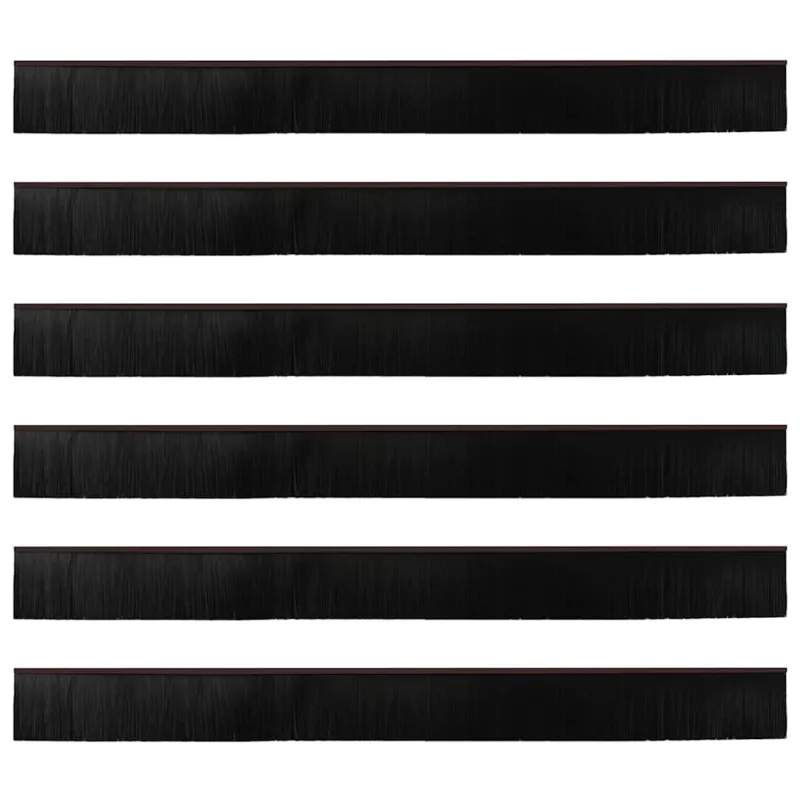 Sukabinamų durų šepetėlių sandarikliai 6 pcs Ruda 100 cm