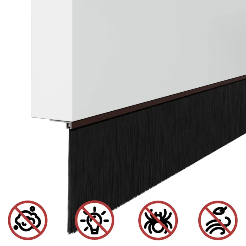 Sukabinamų durų šepetėlių sandarikliai 6 pcs Ruda 100 cm