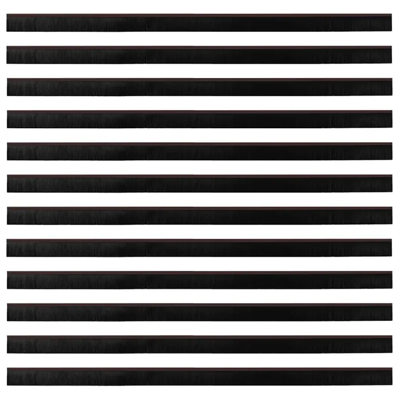 Sukabinamų durų šepetėlių sandarikliai 12 pcs Ruda 100 cm