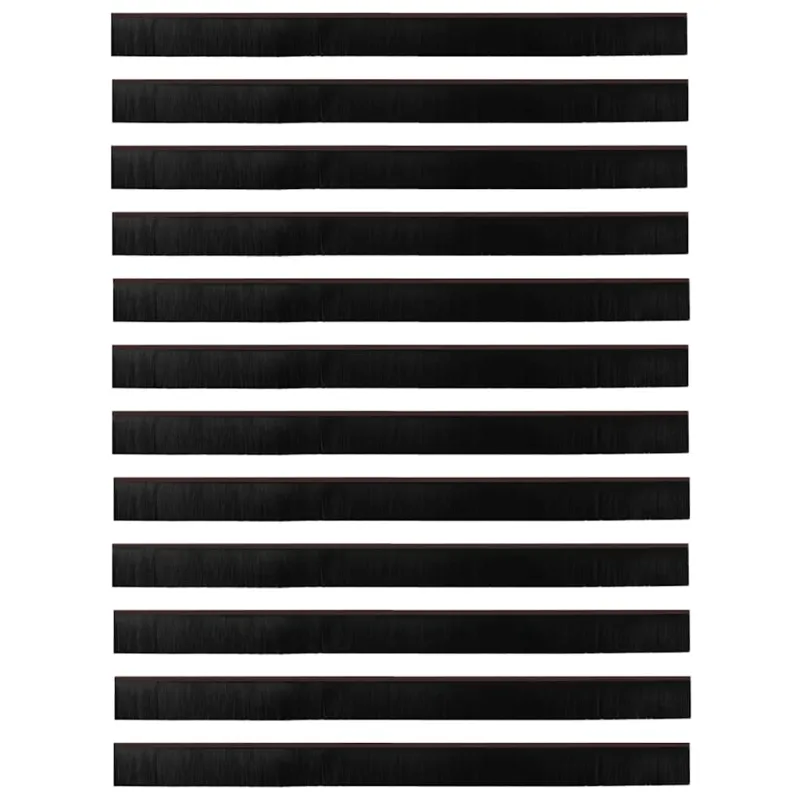Sukabinamų durų šepetėlių sandarikliai 12 pcs Ruda 100 cm