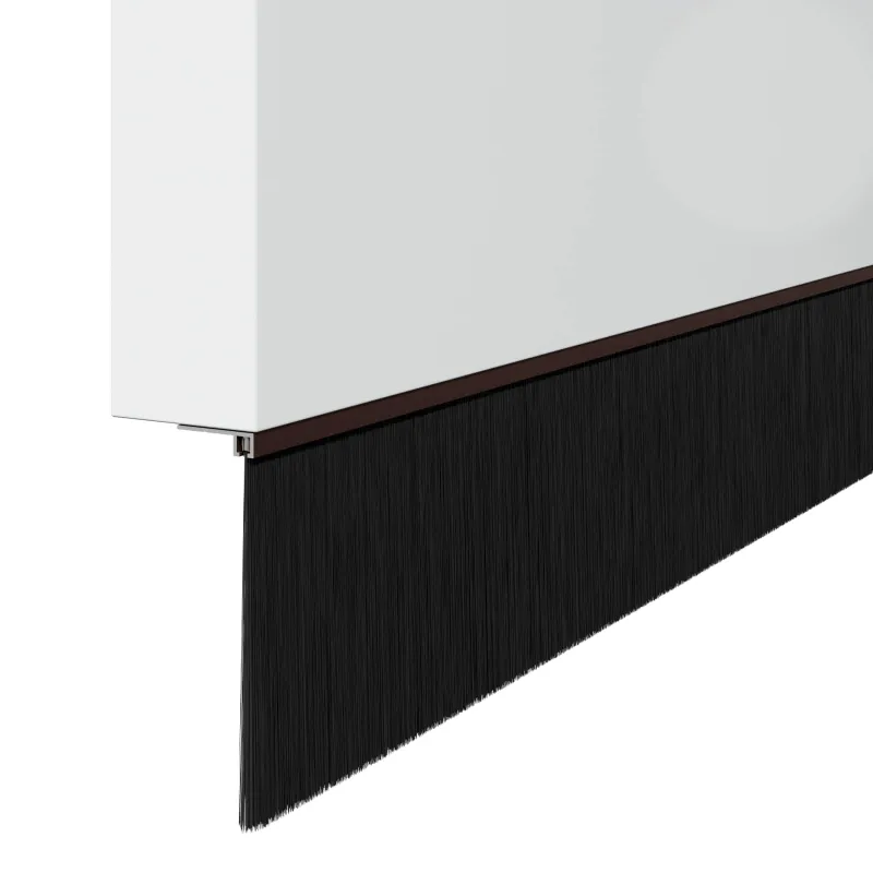 Sukabinamų durų šepetėlių sandarikliai 12 pcs Ruda 100 cm