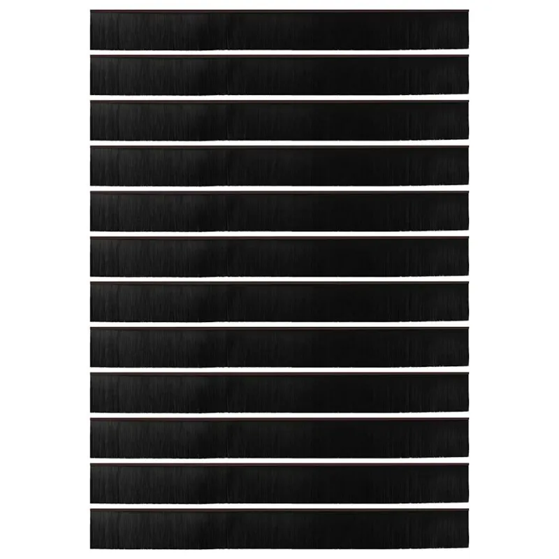 Sukabinamų durų šepetėlių sandarikliai 12 pcs Ruda 100 cm