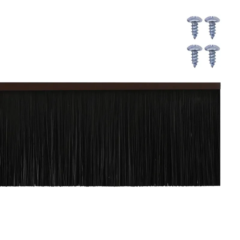 Sukabinamų durų šepetėlių sandarikliai 12 pcs Ruda 100 cm