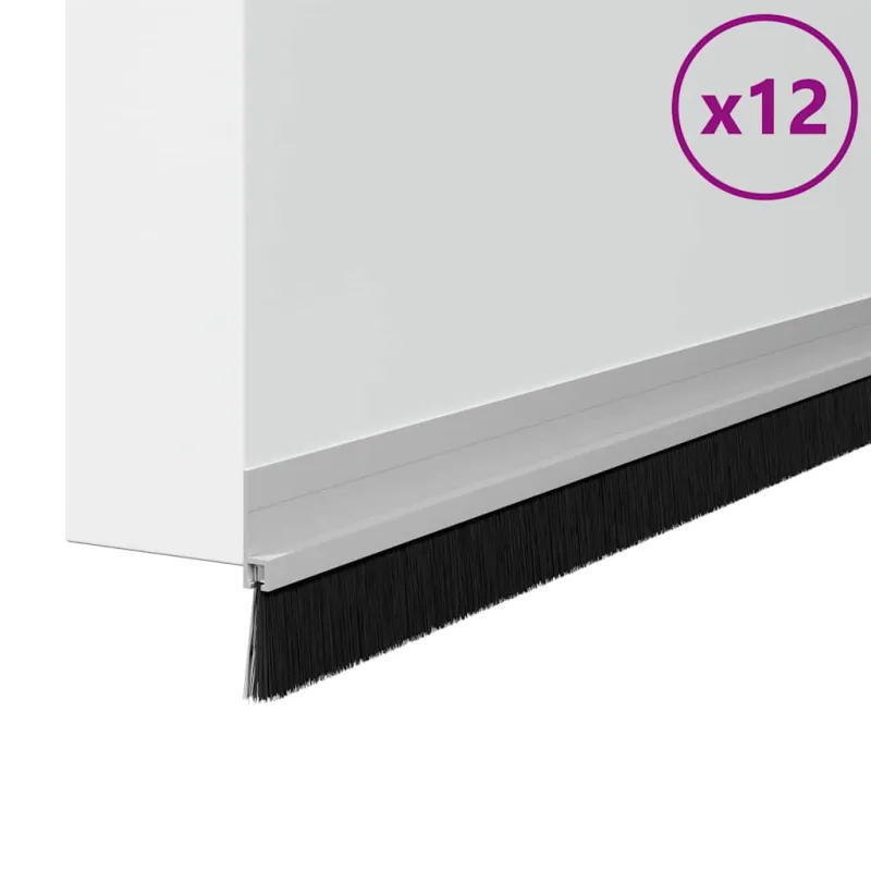 Savarankiškai klijuojami durų šepetėlių sandarikliai 12 pcs