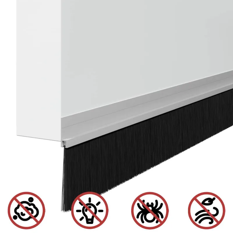Savarankiškai klijuojami durų šepetėlių sandarikliai 12 pcs