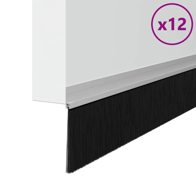 Savarankiškai klijuojami durų šepetėlių sandarikliai 12 pcs