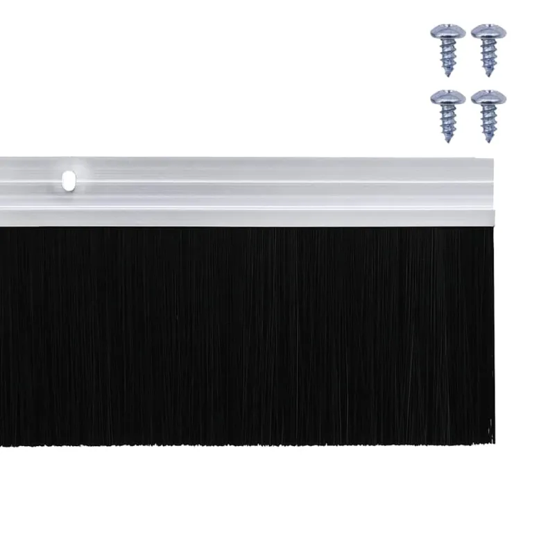 Sukabinamų durų šepetėlių sandarikliai 2 pcs Sidabro 100 cm