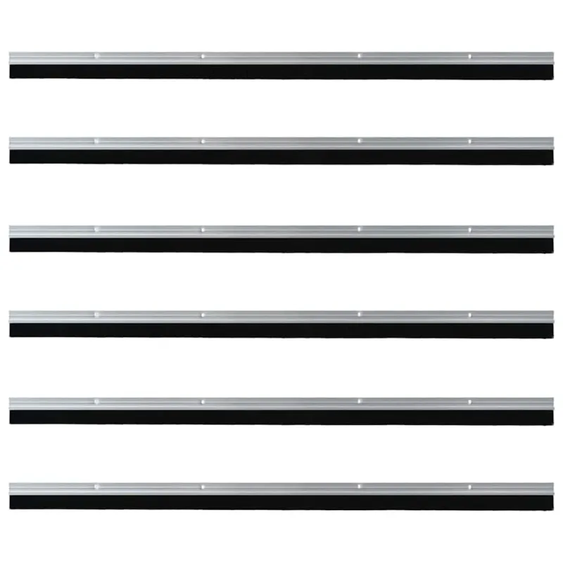 Sukabinamų durų šepetėlių sandarikliai 6 pcs Sidabro 100 cm