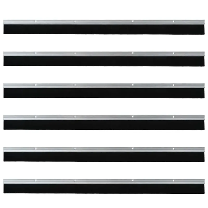 Sukabinamų durų šepetėlių sandarikliai 6 pcs Sidabro 100 cm