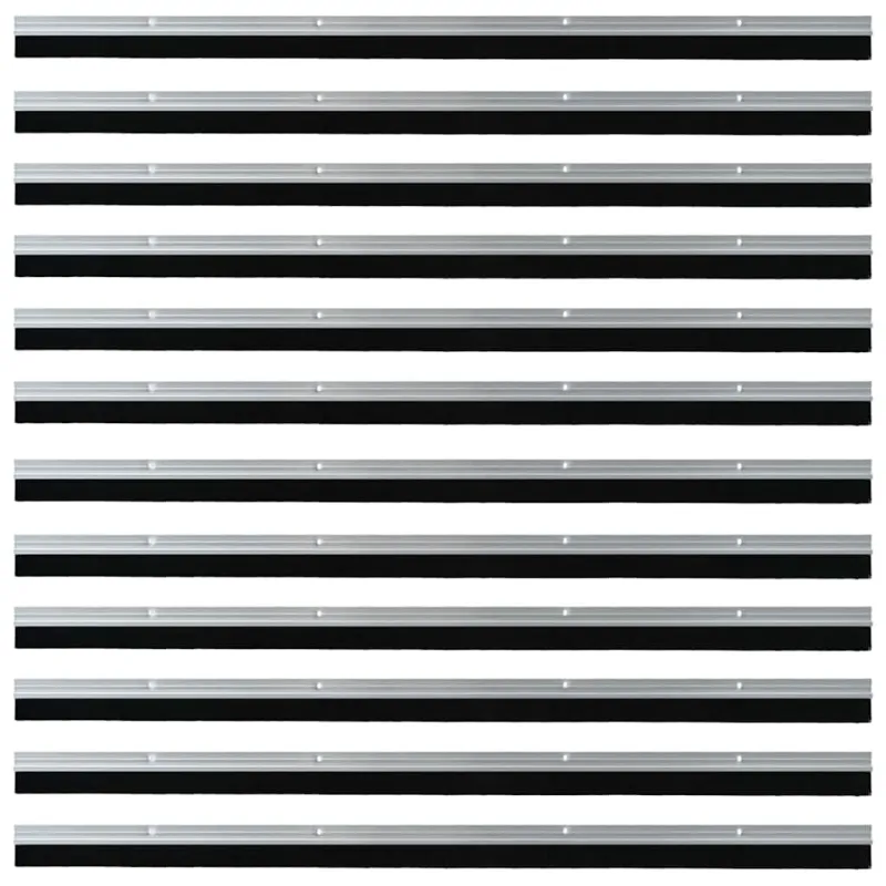 Sukabinamų durų šepetėlių sandarikliai 12 pcs Sidabro 100 cm