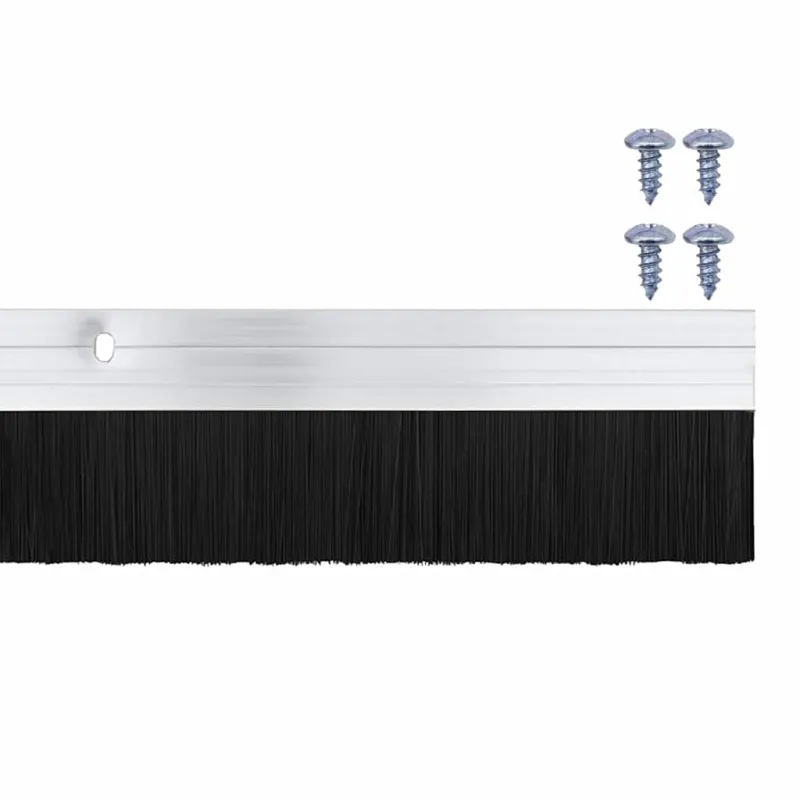 Sukabinamų durų šepetėlių sandarikliai 12 pcs Sidabro 100 cm
