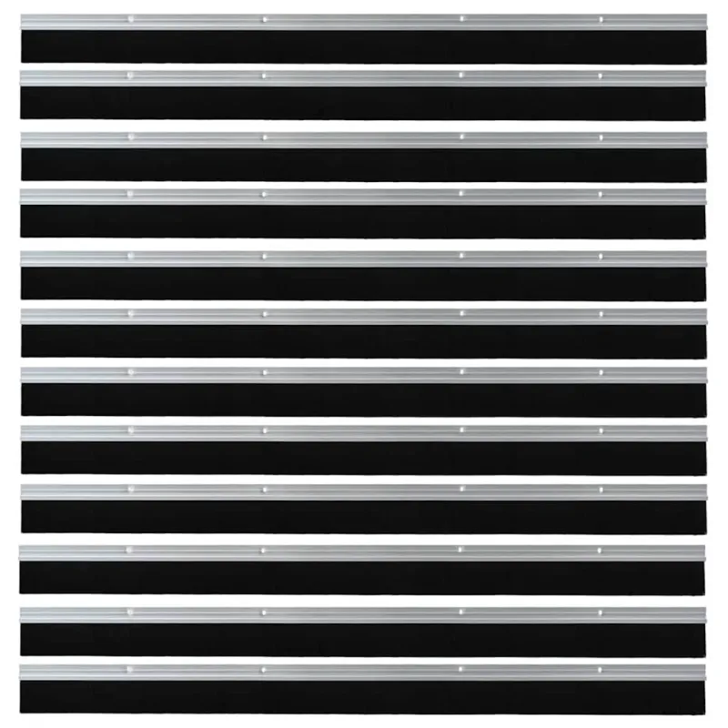 Sukabinamų durų šepetėlių sandarikliai 12 pcs Sidabro 100 cm