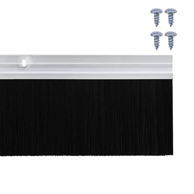 Sukabinamų durų šepetėlių sandarikliai 12 pcs Sidabro 100 cm