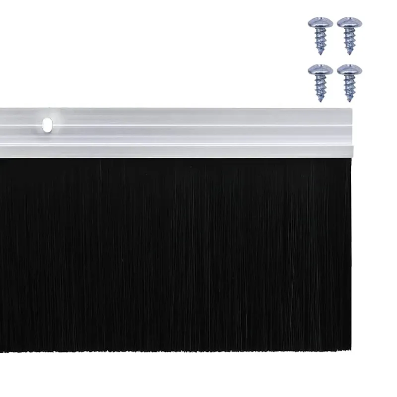 Sukabinamų durų šepetėlių sandarikliai 12 pcs Sidabro 100 cm