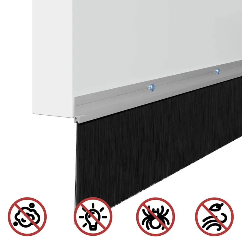 Sukabinamų durų šepetėlių sandarikliai 12 pcs Sidabro 100 cm