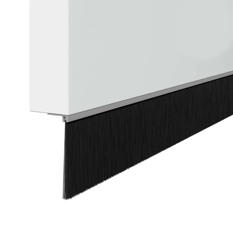 Sukabinamų durų šepetėlių sandarikliai 2 pcs Sidabro 100 cm