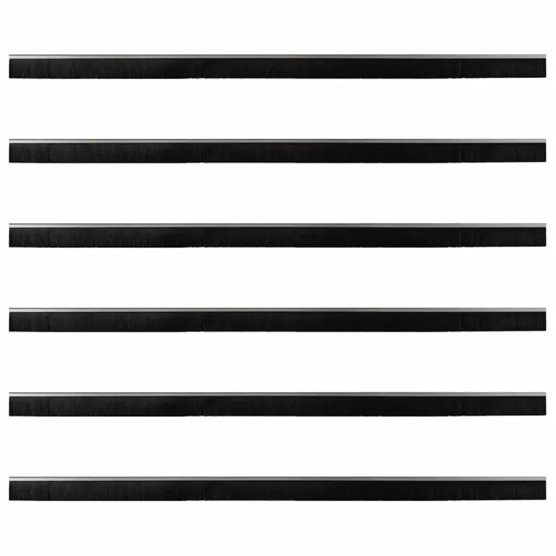 Sukabinamų durų šepetėlių sandarikliai 6 pcs Sidabro 100 cm