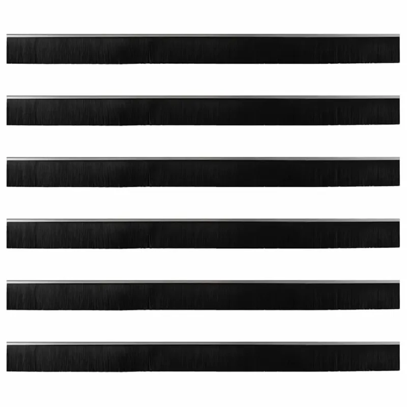 Sukabinamų durų šepetėlių sandarikliai 6 pcs Sidabro 100 cm