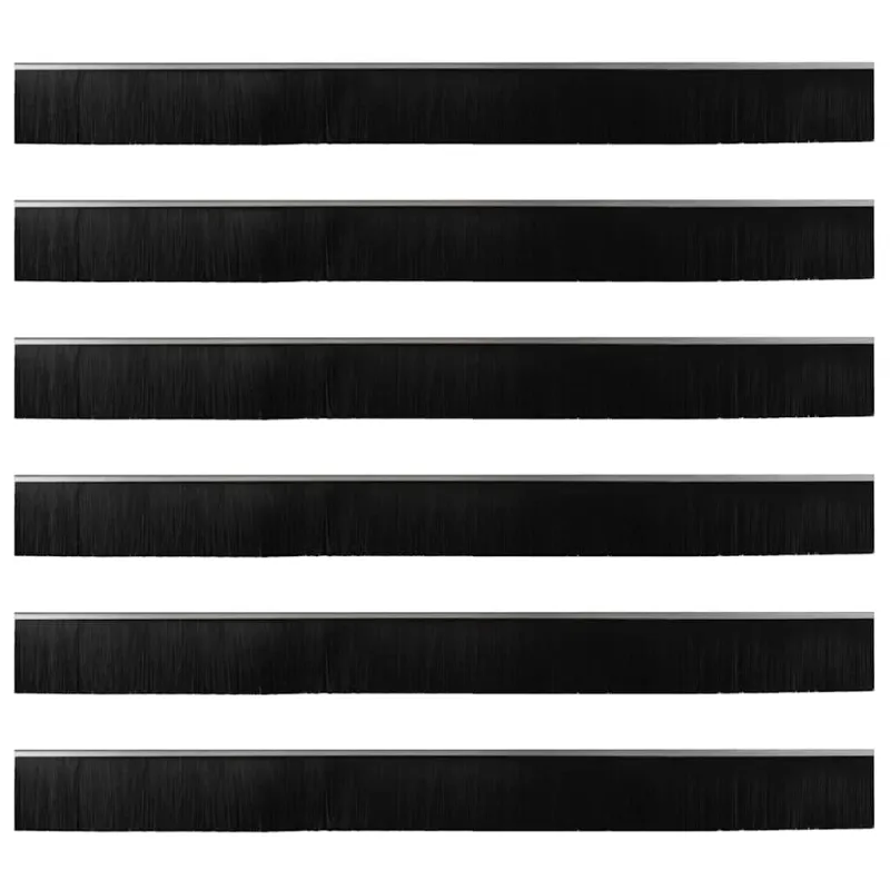Sukabinamų durų šepetėlių sandarikliai 6 pcs Sidabro 100 cm