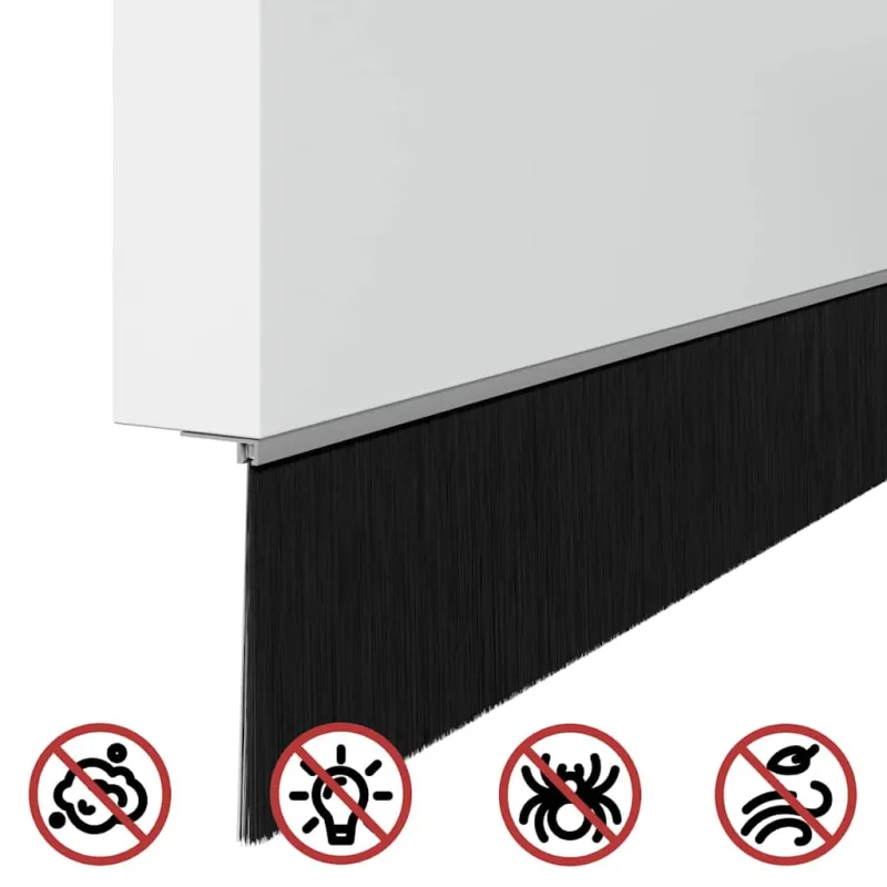 Sukabinamų durų šepetėlių sandarikliai 6 pcs Sidabro 100 cm