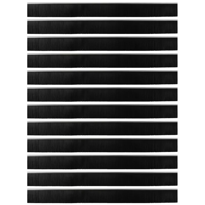 Sukabinamų durų šepetėlių sandarikliai 12 pcs Sidabro 100 cm