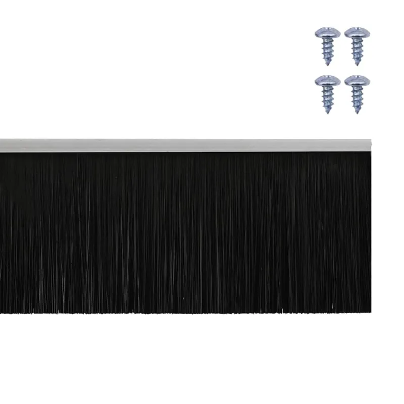 Sukabinamų durų šepetėlių sandarikliai 12 pcs Sidabro 100 cm