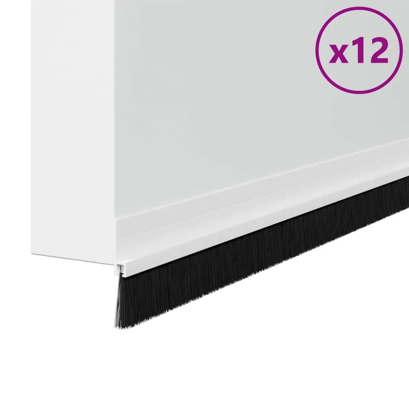 Savarankiškai klijuojami durų šepetėlių sandarikliai 12 pcs