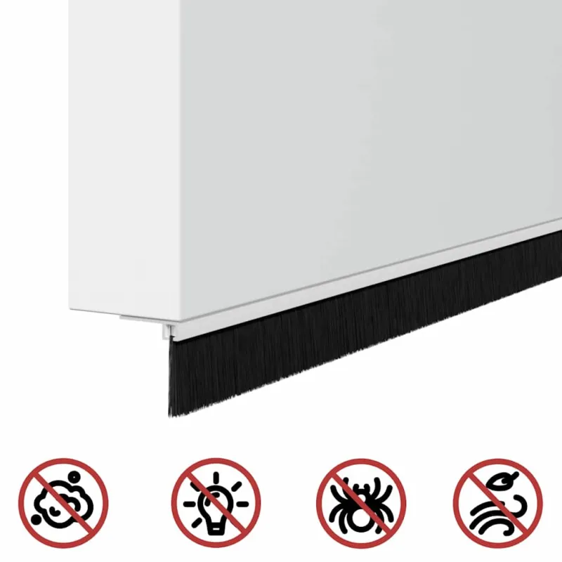 Savarankiškai klijuojami durų šepetėlių sandarikliai 6 pcs