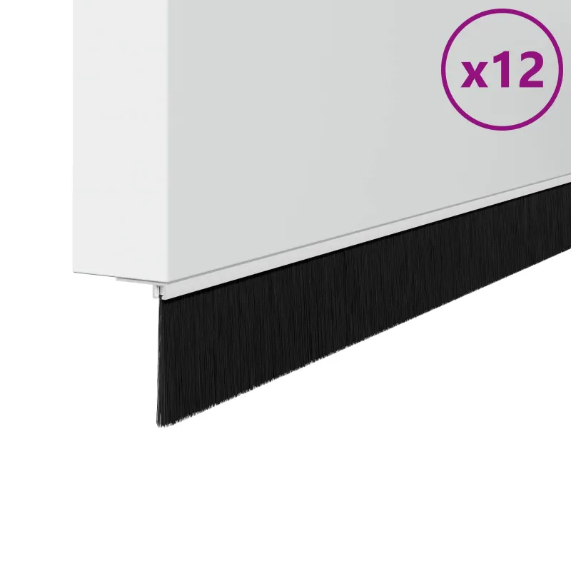 Savarankiškai klijuojami durų šepetėlių sandarikliai 12 pcs