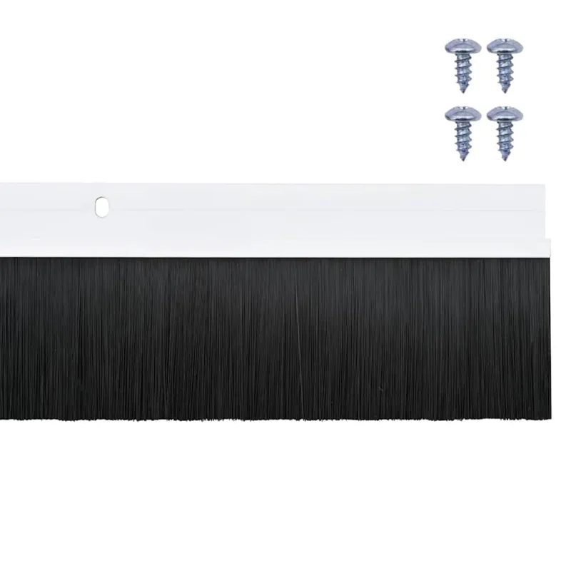 Sukabinamų durų šepetėlių sandarikliai 2 pcs Balta 100 cm