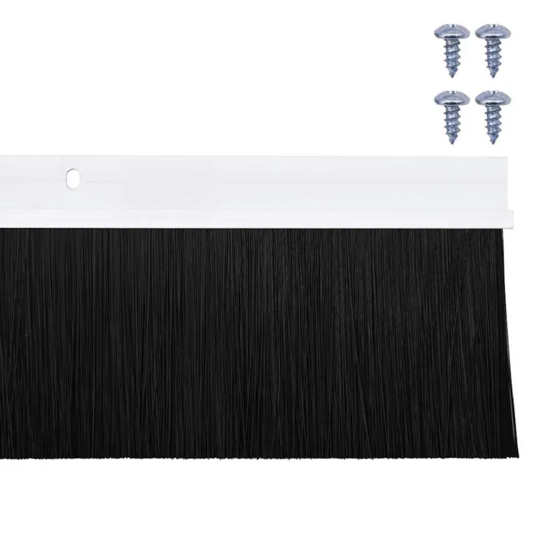 Sukabinamų durų šepetėlių sandarikliai 2 pcs Balta 100 cm