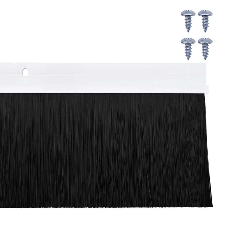 Sukabinamų durų šepetėlių sandarikliai 2 pcs Balta 100 cm