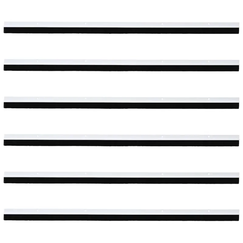 Sukabinamų durų šepetėlių sandarikliai 6 pcs Balta 100 cm