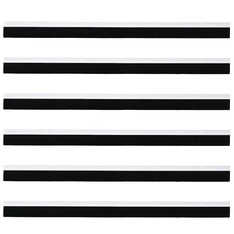 Sukabinamų durų šepetėlių sandarikliai 6 pcs Balta 100 cm