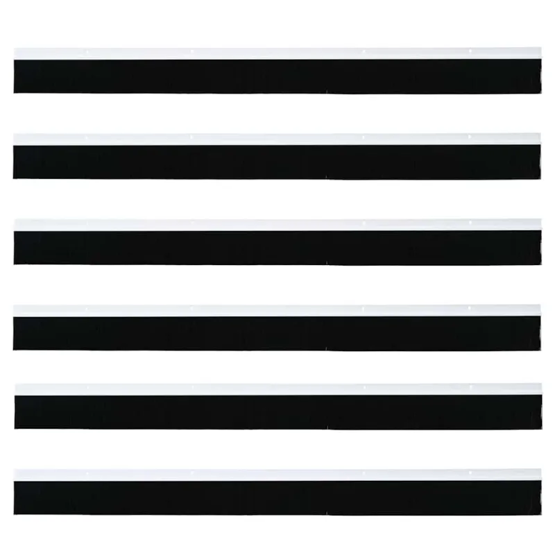 Sukabinamų durų šepetėlių sandarikliai 6 pcs Balta 100 cm