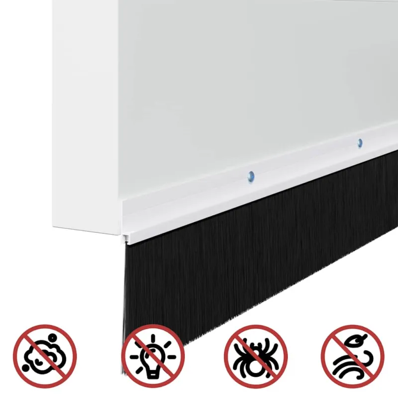 Sukabinamų durų šepetėlių sandarikliai 6 pcs Balta 100 cm