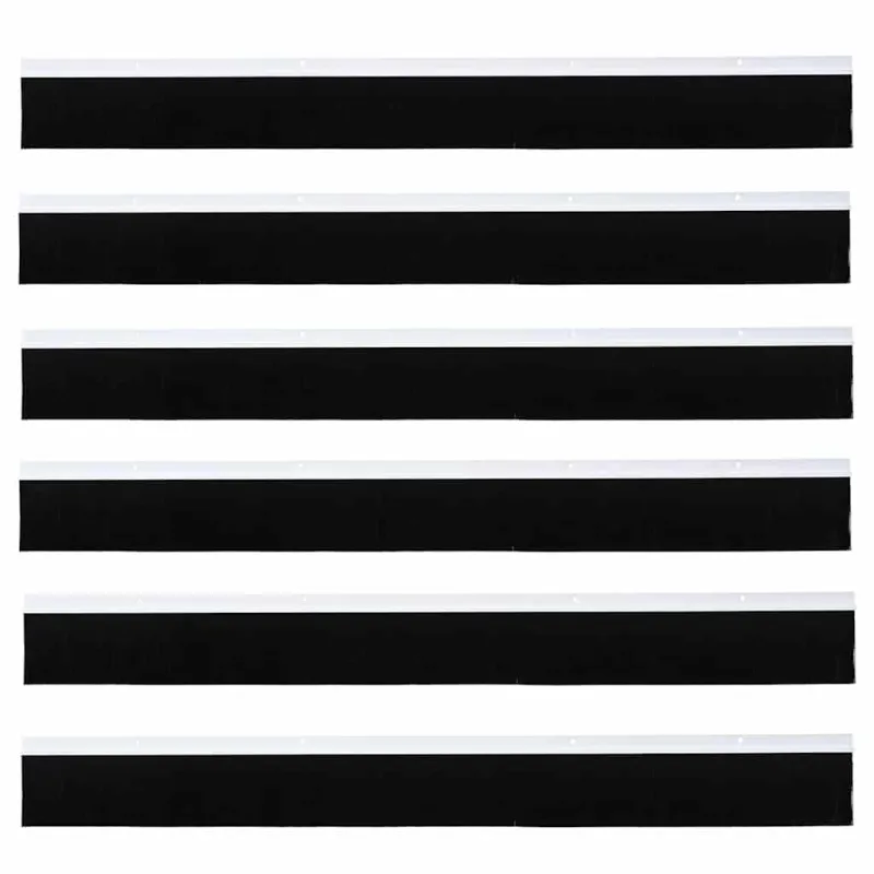 Sukabinamų durų šepetėlių sandarikliai 6 pcs Balta 100 cm