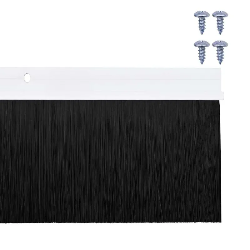 Sukabinamų durų šepetėlių sandarikliai 6 pcs Balta 100 cm