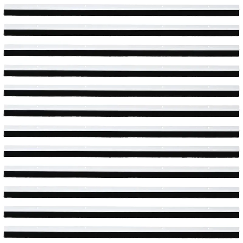 Sukabinamų durų šepetėlių sandarikliai 12 pcs Balta 100 cm
