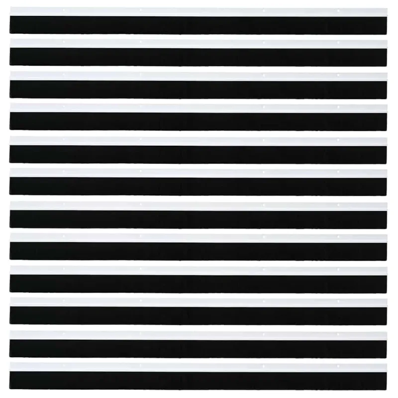 Sukabinamų durų šepetėlių sandarikliai 12 pcs Balta 100 cm