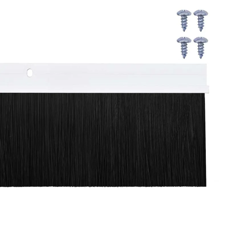 Sukabinamų durų šepetėlių sandarikliai 12 pcs Balta 100 cm