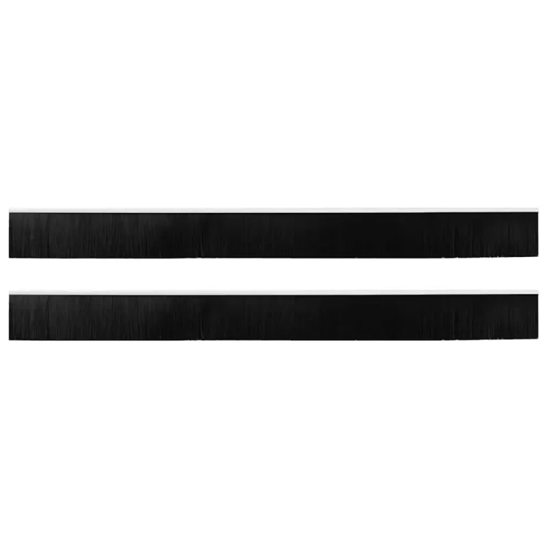 Sukabinamų durų šepetėlių sandarikliai 2 pcs Balta 100 cm