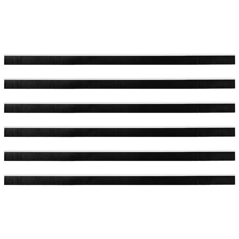 Sukabinamų durų šepetėlių sandarikliai 6 pcs Balta 100 cm