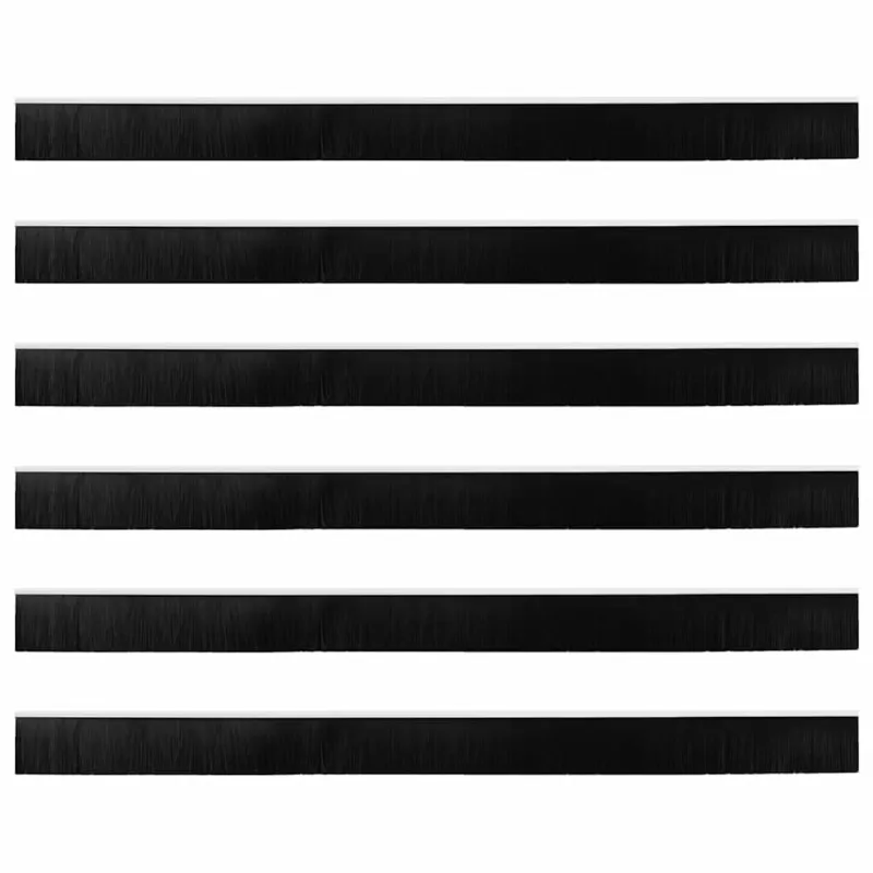 Sukabinamų durų šepetėlių sandarikliai 6 pcs Balta 100 cm