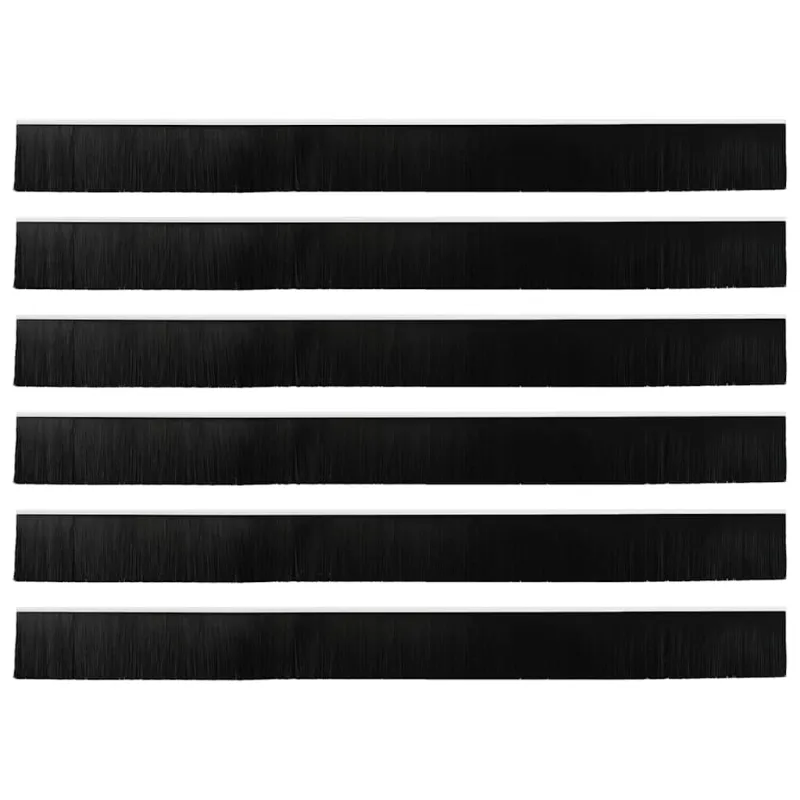 Sukabinamų durų šepetėlių sandarikliai 6 pcs Balta 100 cm