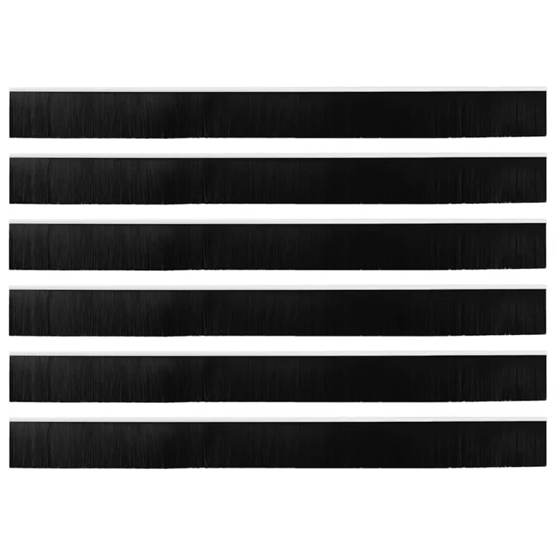 Sukabinamų durų šepetėlių sandarikliai 6 pcs Balta 100 cm
