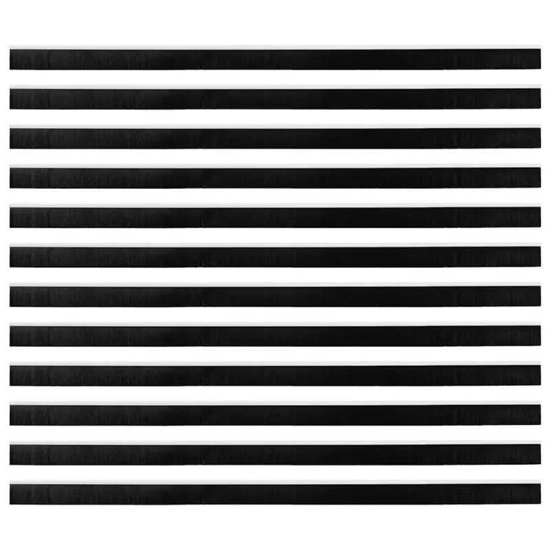 Sukabinamų durų šepetėlių sandarikliai 12 pcs Balta 100 cm