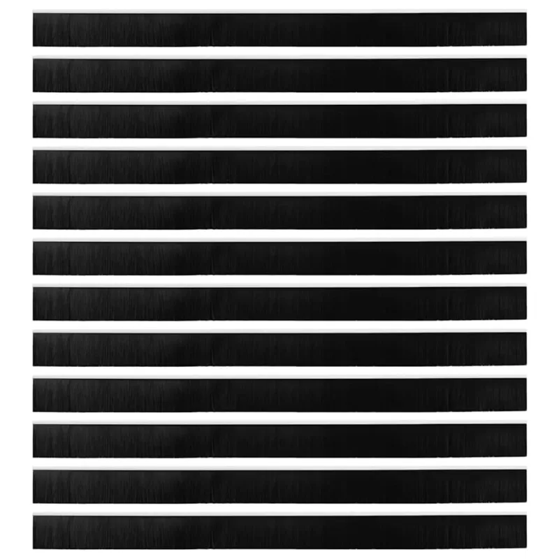 Sukabinamų durų šepetėlių sandarikliai 12 pcs Balta 100 cm