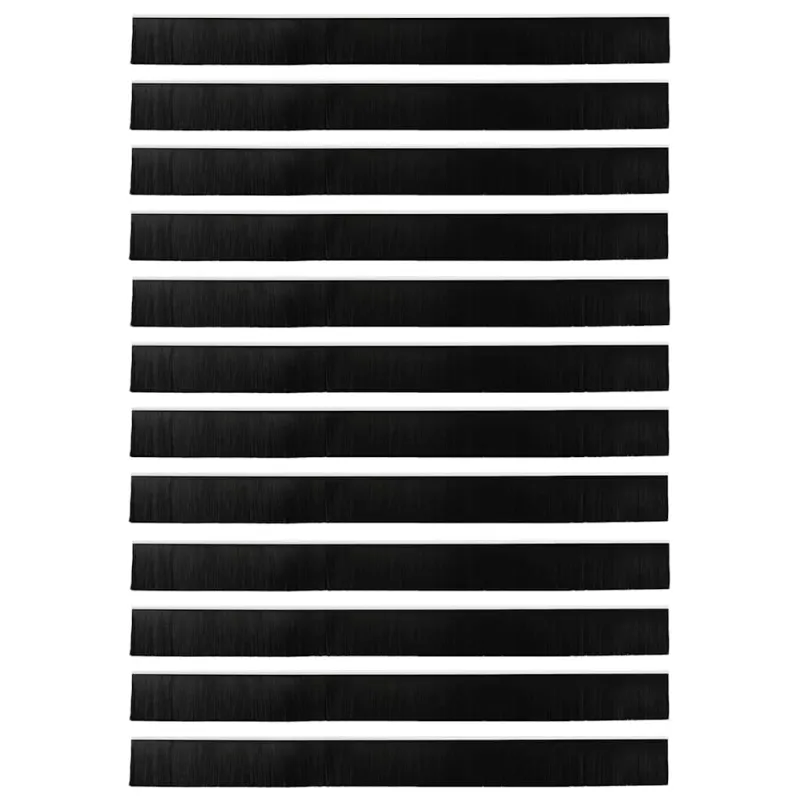 Sukabinamų durų šepetėlių sandarikliai 12 pcs Balta 100 cm