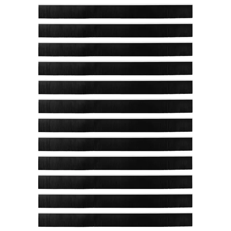 Sukabinamų durų šepetėlių sandarikliai 12 pcs Balta 100 cm